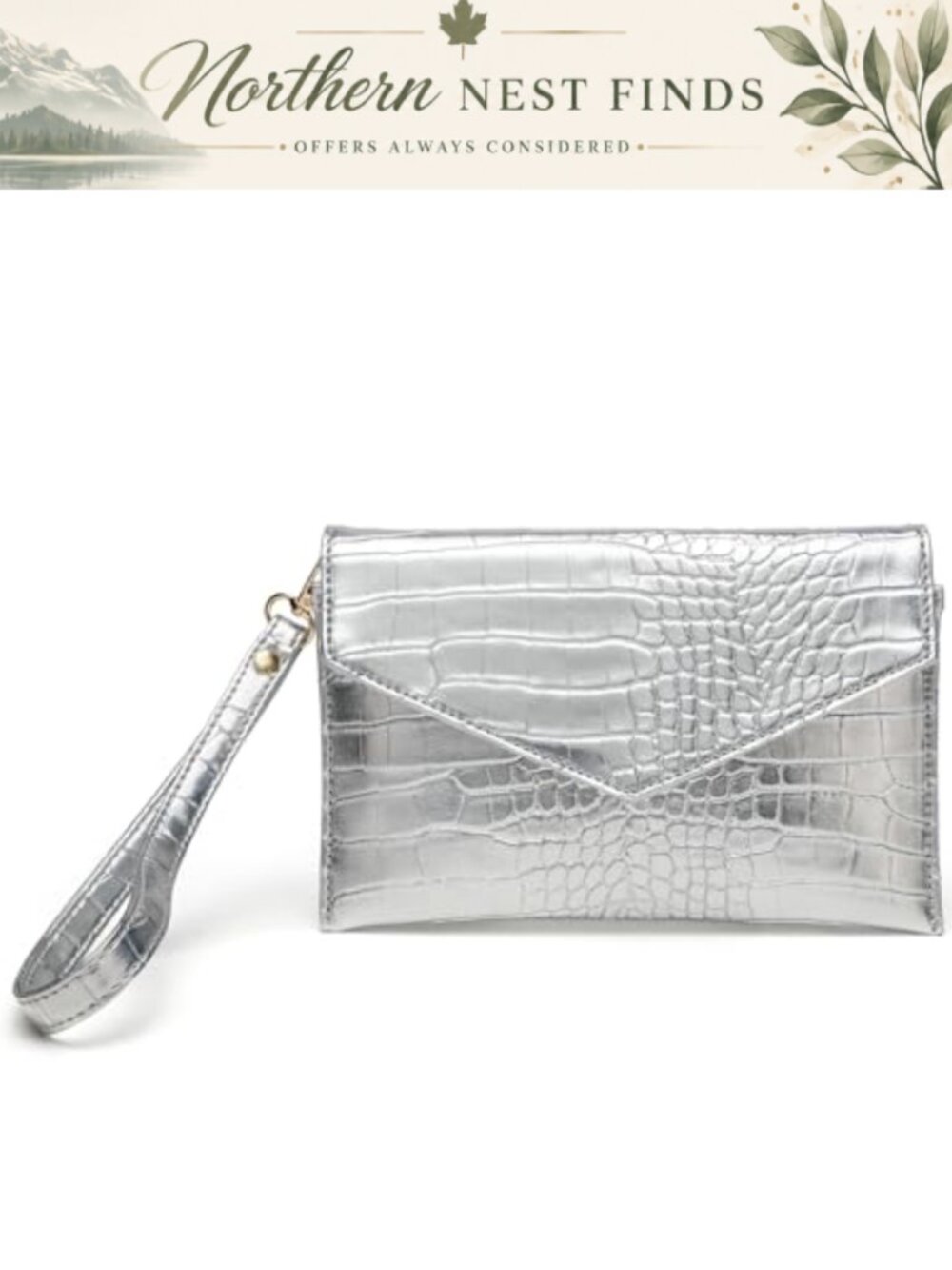 Envelope Clutch Purse Faux Leather Handbag Wallet Evening Bag Wristlet
